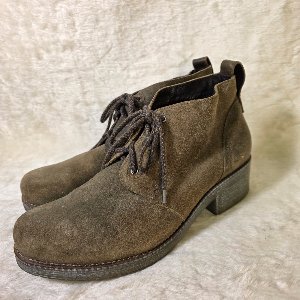 Naot Suede Chukka Ankle Boots Booties Brown Lace Up Ankle Women EU 42 11